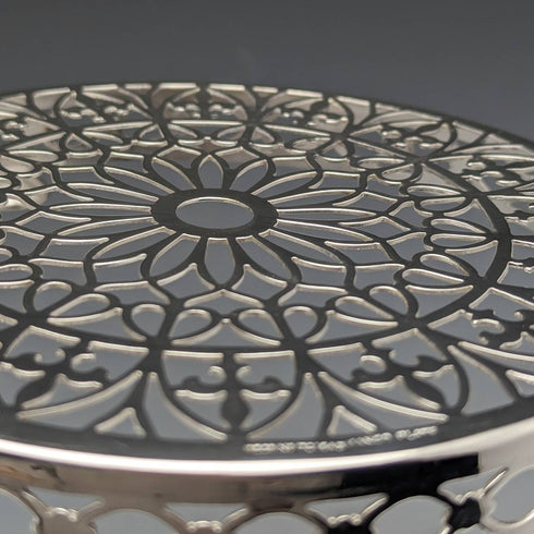 1923 年英國古董鍍銀茶壺杯墊